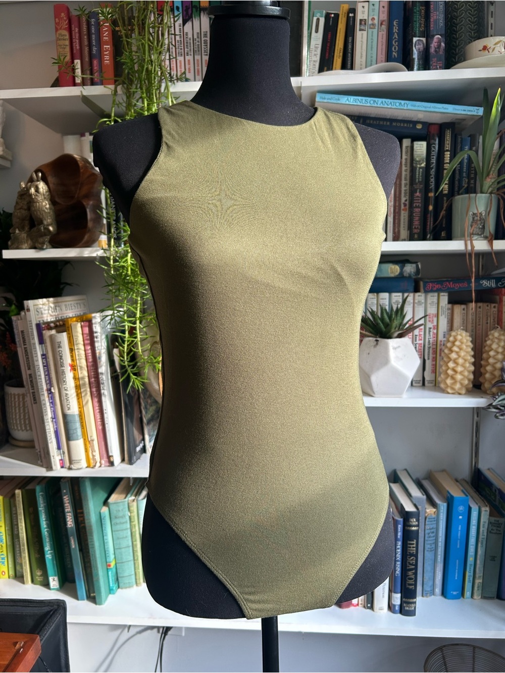 UE Olive Green Sleeveless Bodysuit